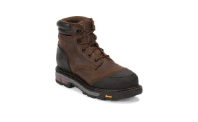 Justin Warhawk nano comp toe lace up boots in brown